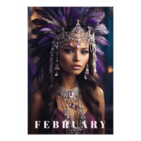 *~* FÉVRIER AP53 Tête AMÉTHYST Boho