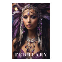 *~* FÉVRIER Tête Boho AMÉTHYST AP53