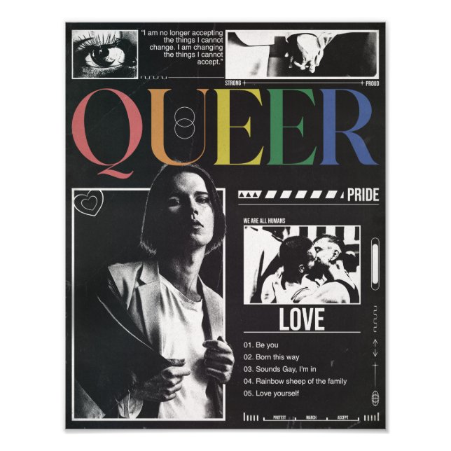 Impression Photo Fierté LGBTQ+ Moderne Brutaliste (Devant)