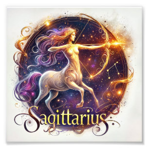 Impression Photo Fiery Sagittarius Zodiac Art