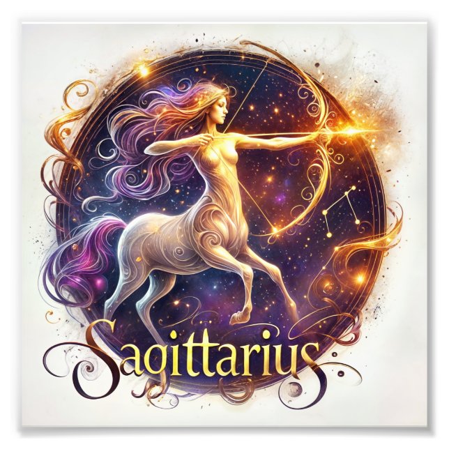 Impression Photo Fiery Sagittarius Zodiac Art (Devant)
