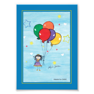 Impression Photo Fille avec ballons - Enfants Art pour CHOC