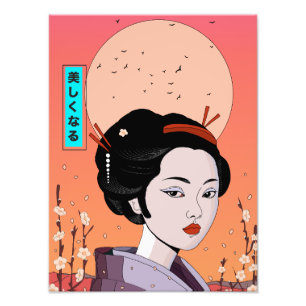 Impression Photo Fille de geisha Sois belle