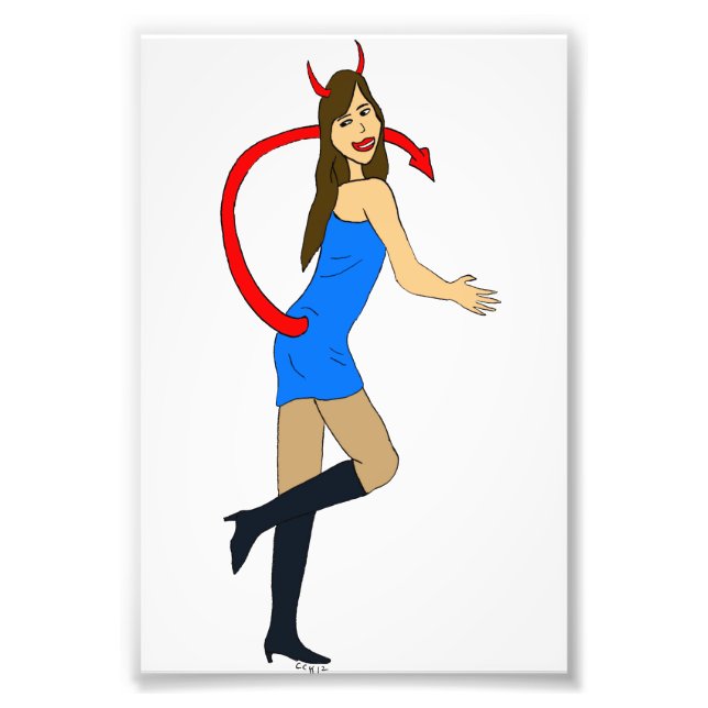 Impression Photo fille diable (Devant)