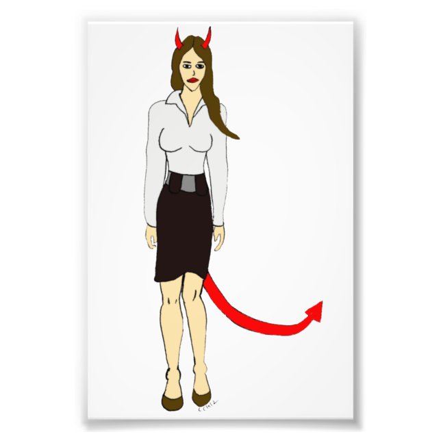Impression Photo fille diable (Devant)
