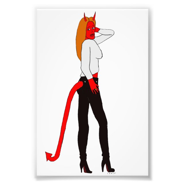 Impression Photo fille diable (Devant)