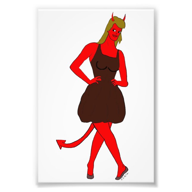 Impression Photo fille diable (Devant)