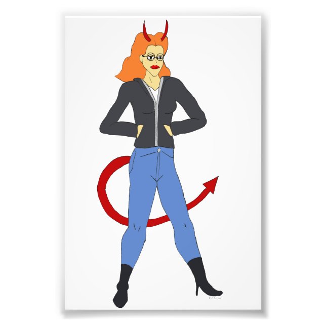 Impression Photo fille diable (Devant)