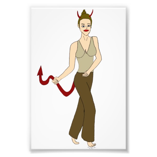 Impression Photo fille diable (Devant)