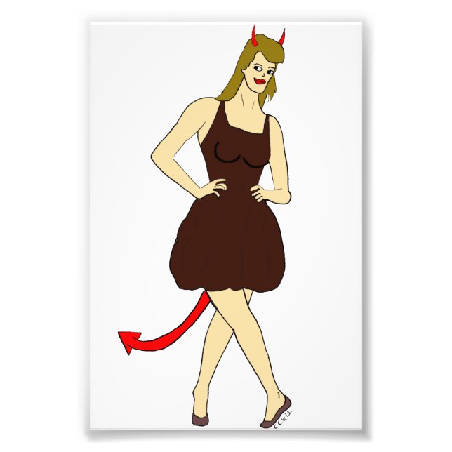 Impression Photo fille diable (Devant)