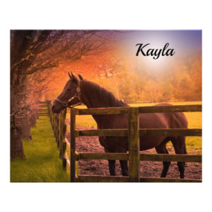 Impression Photo Fille du cheval