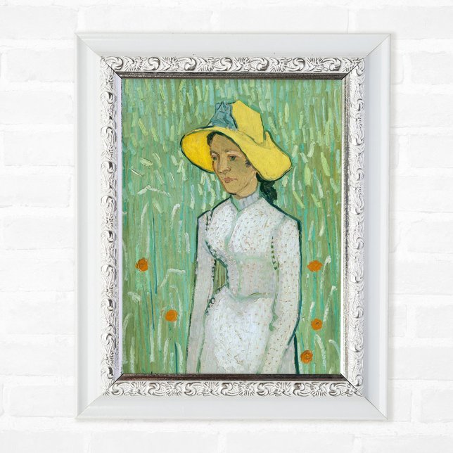 Impression Photo Fille en blanc de Vincent van Gogh (Créateur téléchargé)