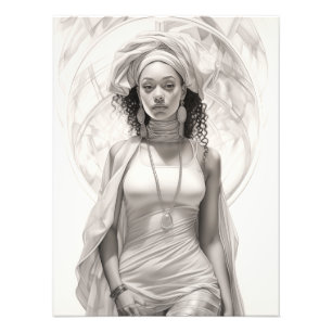 Impression Photo Fille exotique sur un canapé