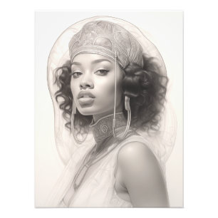 Impression Photo Fille exotique sur un canapé