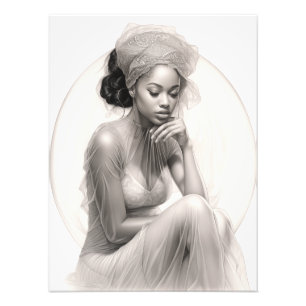 Impression Photo Fille exotique sur un canapé