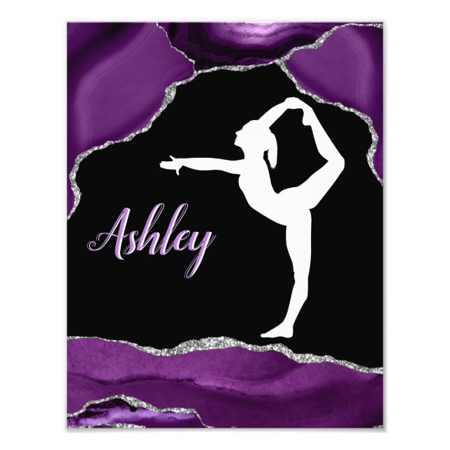Impression Photo Filles Purple Parties scintillant Gymnastique Dans (Devant)
