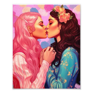 Impression Photo Filles White Love Lesbian Pride