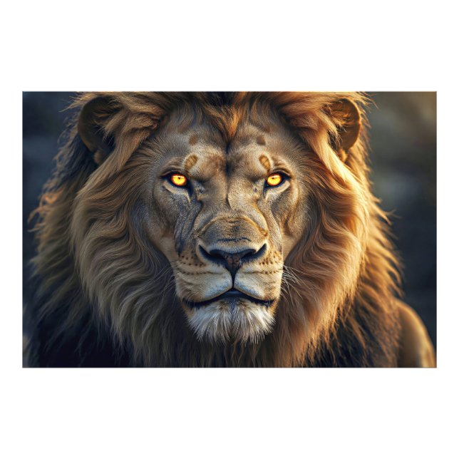 Impression Photo Fire Eyes of the Jungle King (Devant)