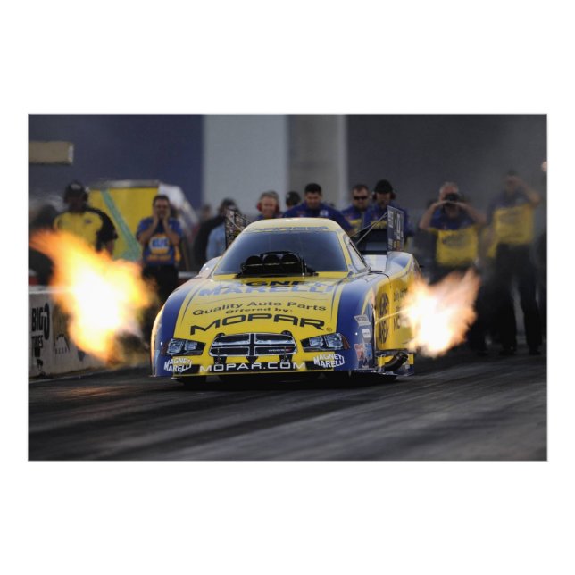 Impression Photo Flamant Funny Voiture Drag Racer Sports (Devant)