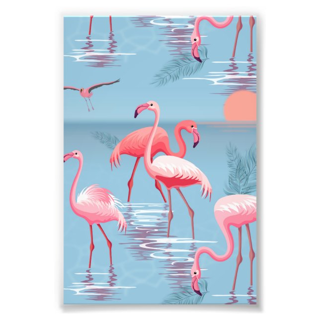 Impression Photo Flamants Motif 1 (Devant)