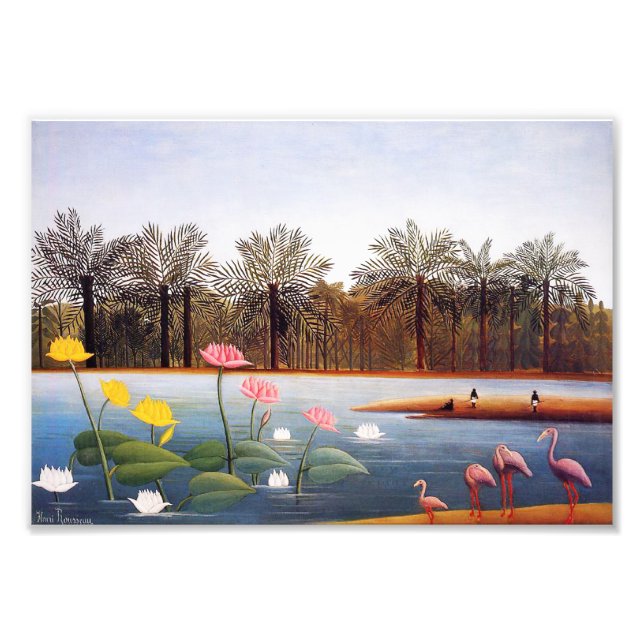 Impression Photo Flamants roses Henri Rousseau Imprimer (Devant)