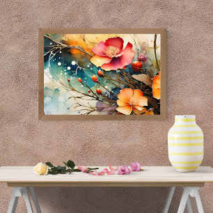 Impression Photo Flambée de brillance : Art Floral Abstrait