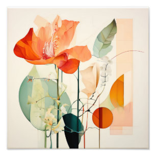 Impression Photo Flambée de soleil : Art Floral Abstrait