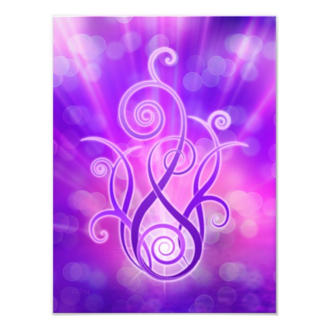 Impression Photo Flamme violette / Feu violet (Devant)