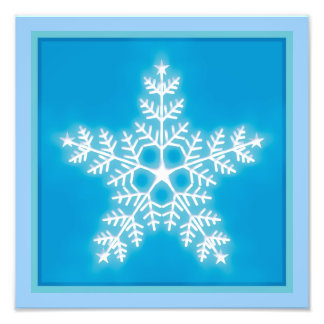 Impression Photo Flèche de neige bleu et blanc