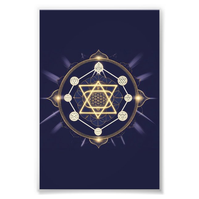 Impression Photo Fleur de l'Infini — Géométrie Sacrée Céleste (Devant)