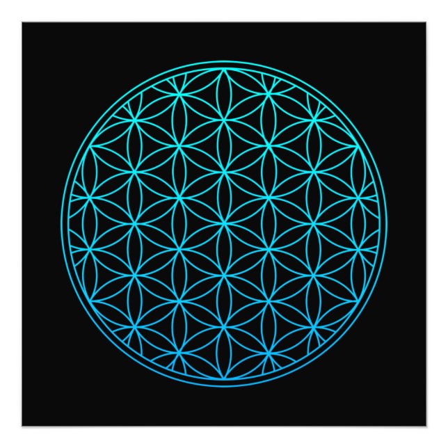 Impression Photo fleur de vie symbole de géométrie sacrée antique z (Devant)