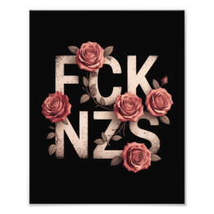 Impression Photo Fleur FCK NZS Contre Droite Non Nazis Lgbtq+