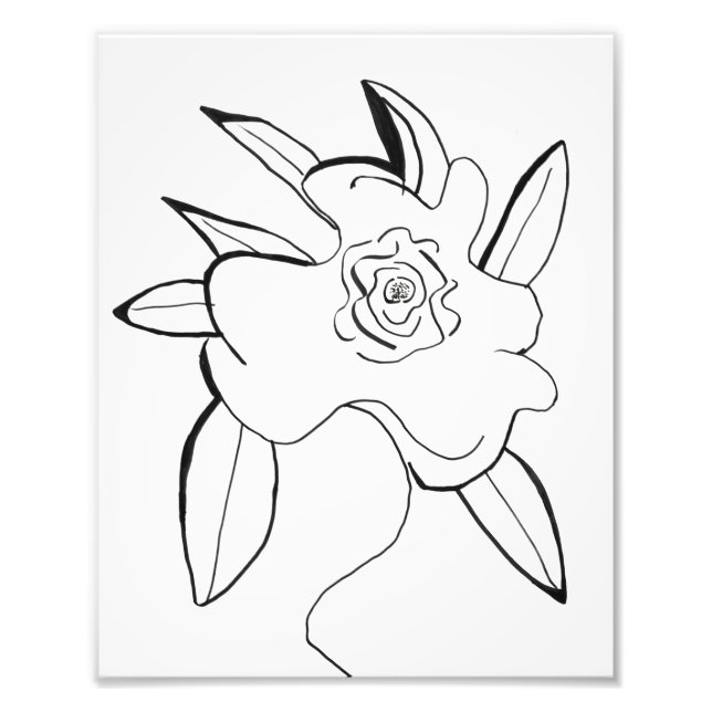 Impression Photo Fleur minimaliste (Devant)