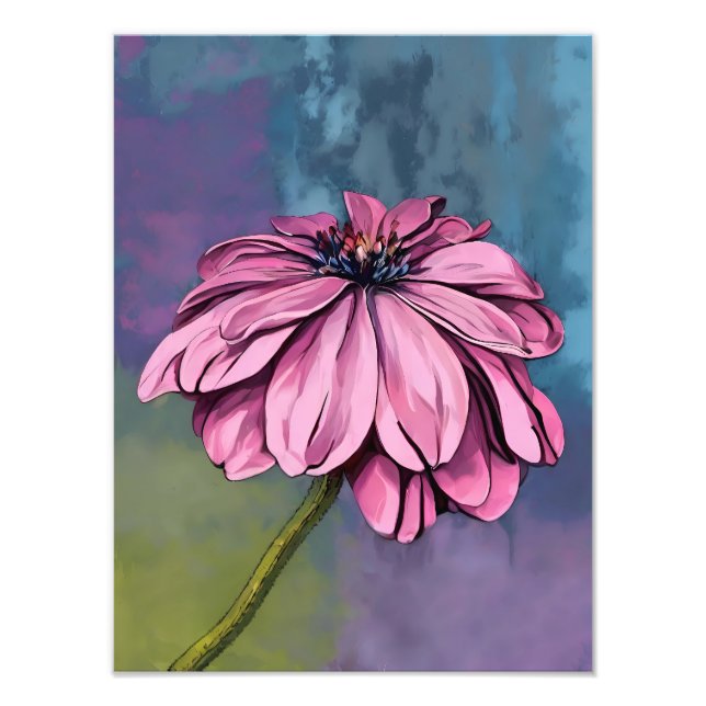 Impression Photo Fleur rose florissante (Devant)