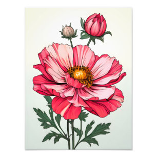 Impression Photo Fleur rose pâle Fleur joyeux Design