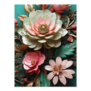 Impression Photo Fleurs 3D Abstraites