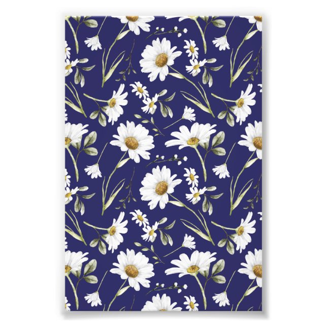 Impression Photo Fleurs d'aquarelle blanche (Devant)