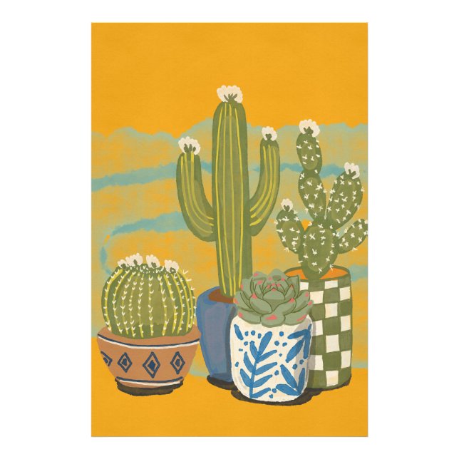 Impression Photo Fleurs de cactus vintage (Devant)