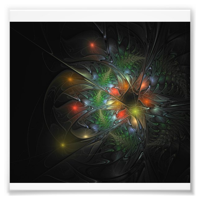 Impression Photo Fleurs de fantaisie fractale douces et tendres  (Devant)