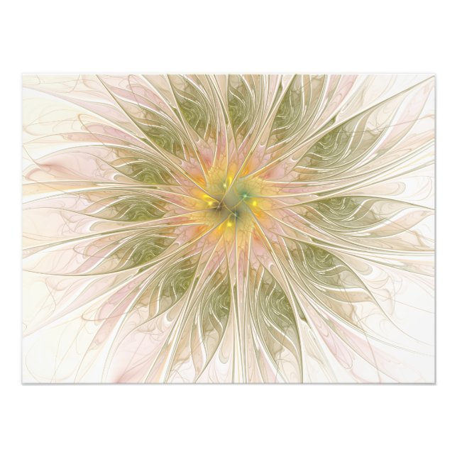 Impression Photo Fleurs de fantaisie fractale douces et tendres (Devant)