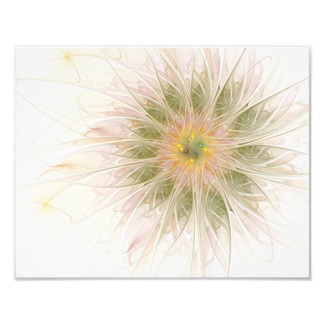 Impression Photo Fleurs de fantaisie fractale douces et tendres (Devant)