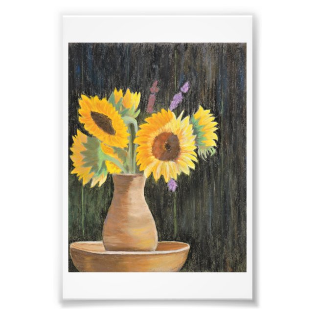 Impression Photo Fleurs de soleil et ombres (Devant)