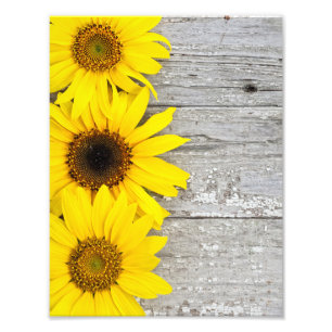 Impression Photo Fleurs de soleil sur une table