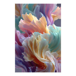 Impression Photo Fleurs douces en vagues arc-en-ciel – Fleur surréa