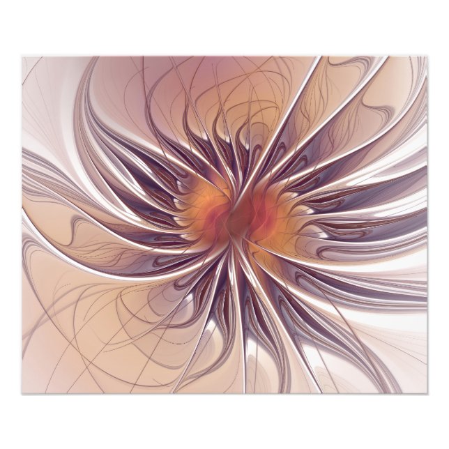 Impression Photo Fleurs imaginaires fractales douces et tendres (Devant)
