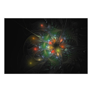 Impression Photo Fleurs imaginaires fractales douces et tendres