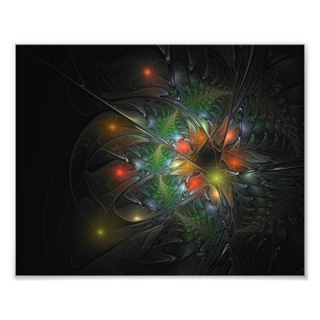 Impression Photo Fleurs imaginaires fractales douces et tendres (Devant)