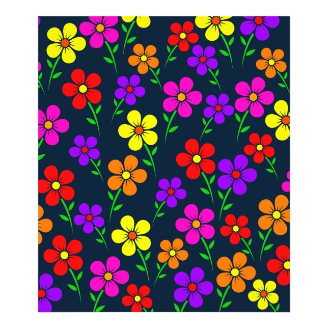 Impression Photo Fleurs multicolores motif floral (Devant)
