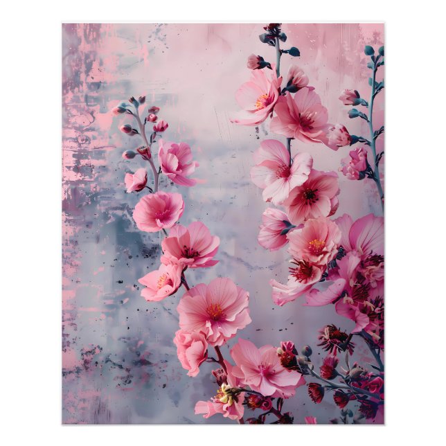Impression Photo Fleurs roses en fleurs  (Devant)