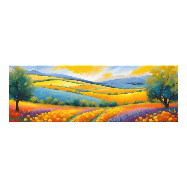 Impression Photo "Fleurs Tranquilles" Paysage étendu Provence (Devant)